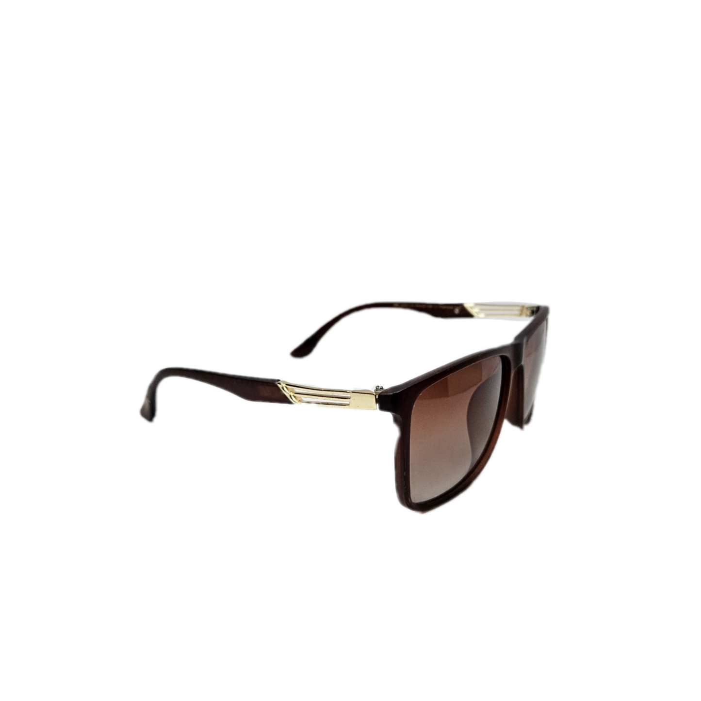 Brown sunglasses with golden detail