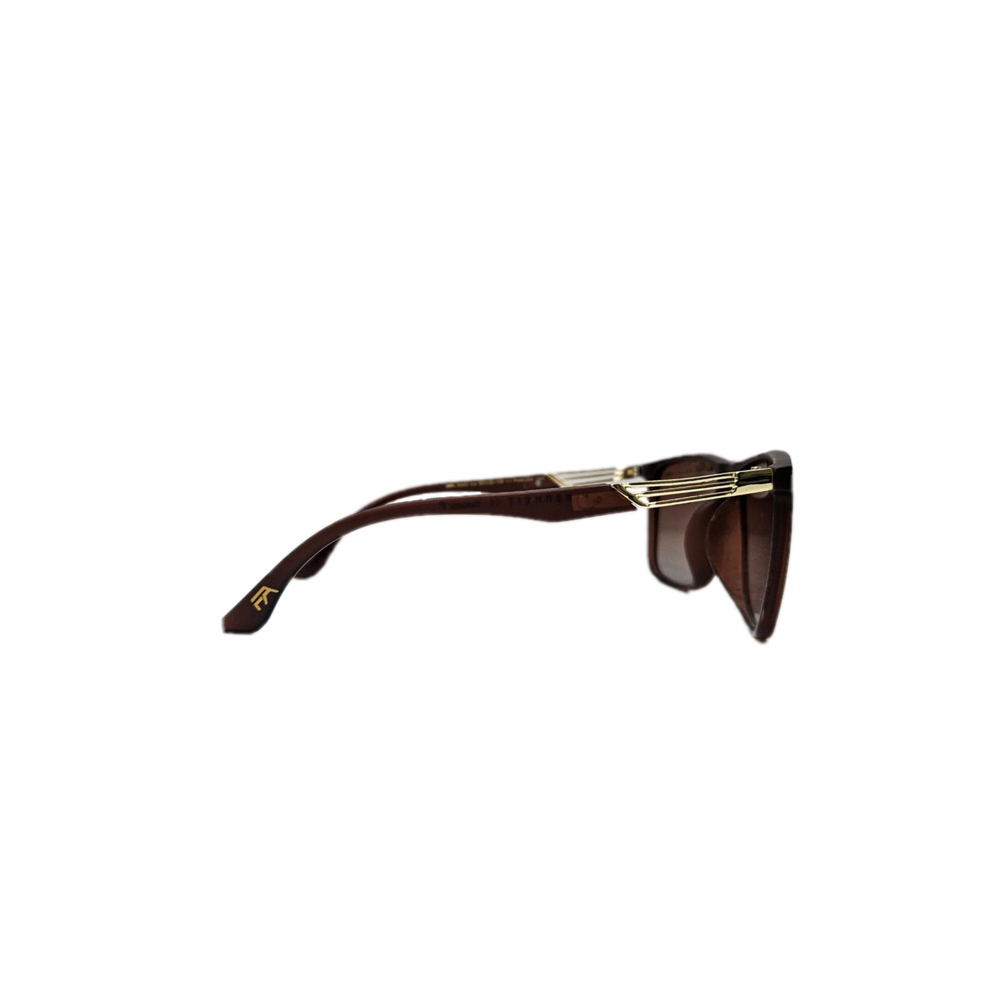 Brown sunglasses with golden detail