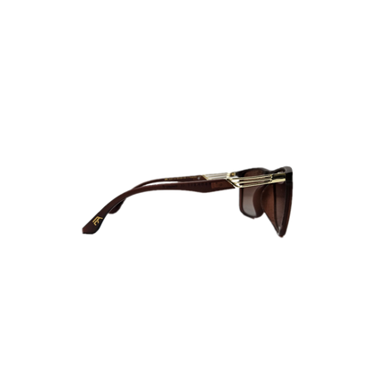 Brown sunglasses with golden detail